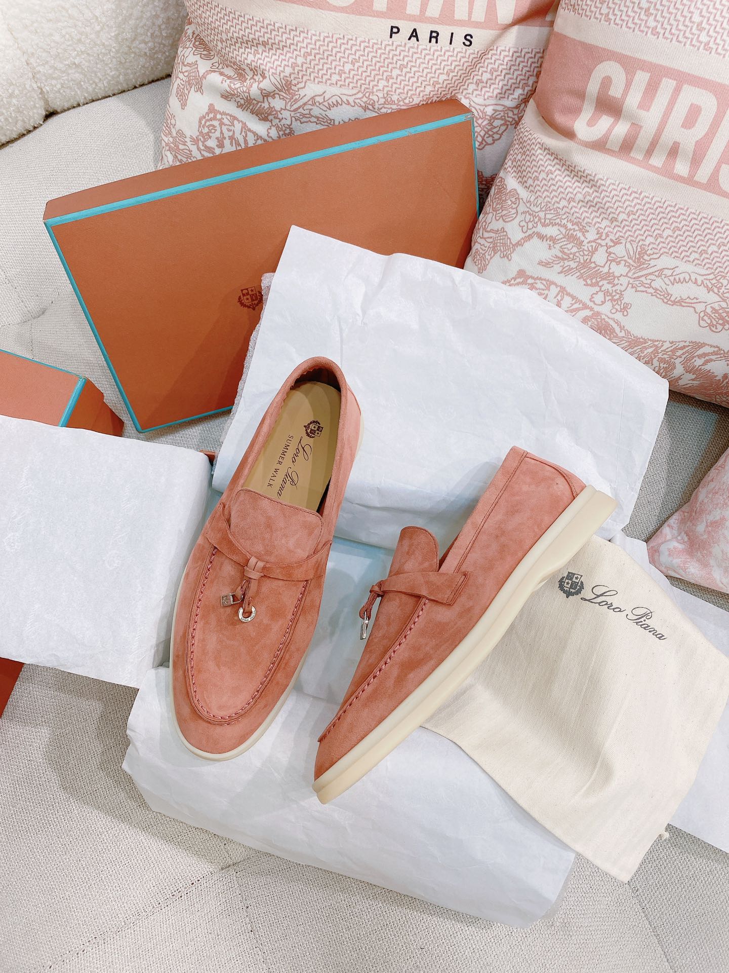 Loro Piana Glossy Cashmere Loafers