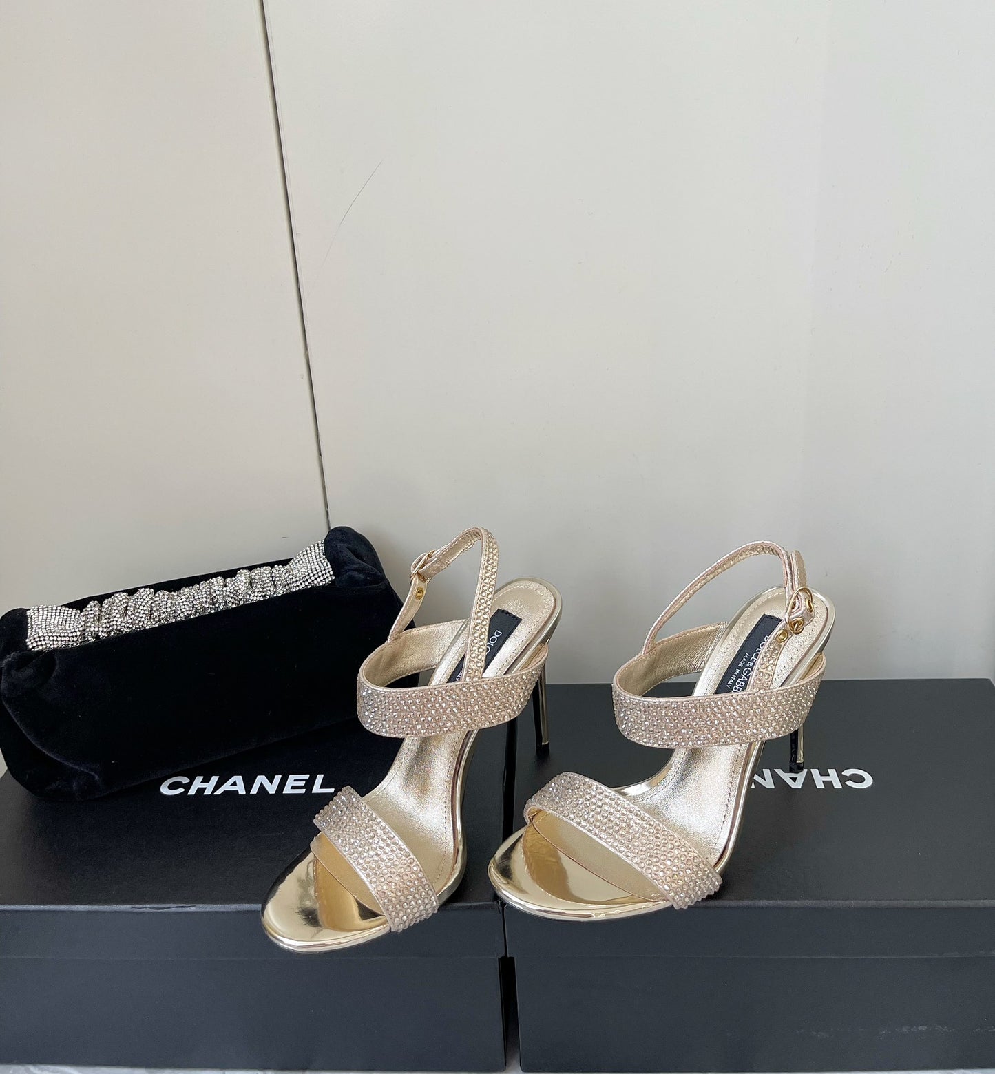 Dolce & Gabbana Rhinestone Heeled Sandals