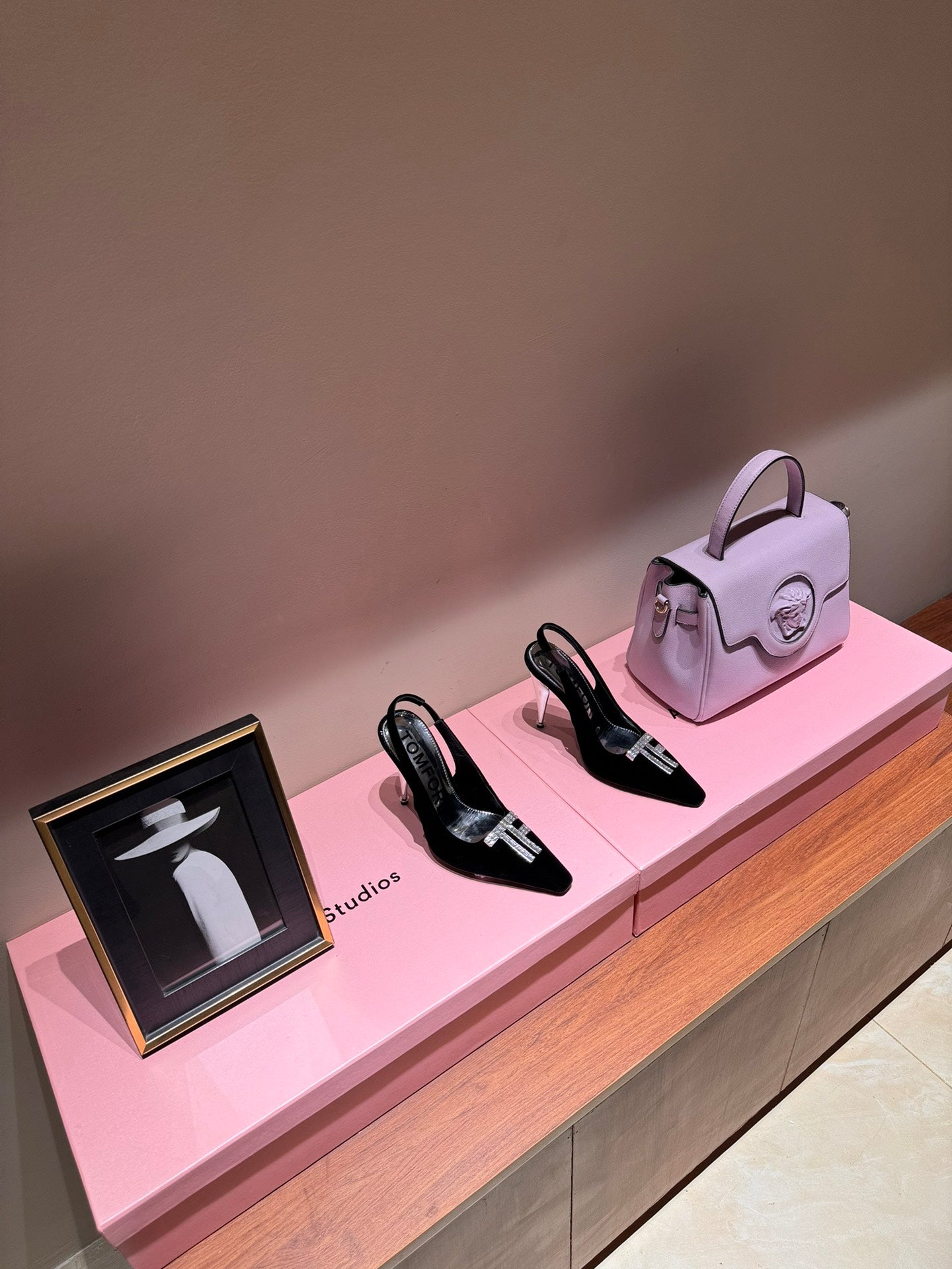 TOM FORD Padlock Velvet Crystal Heeled Sandals – Spring/Summer Collection – 24SS