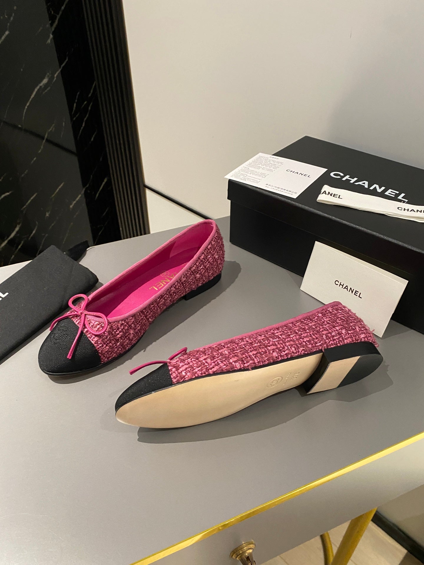 Chanel Classic Tweed Ballerina Flats