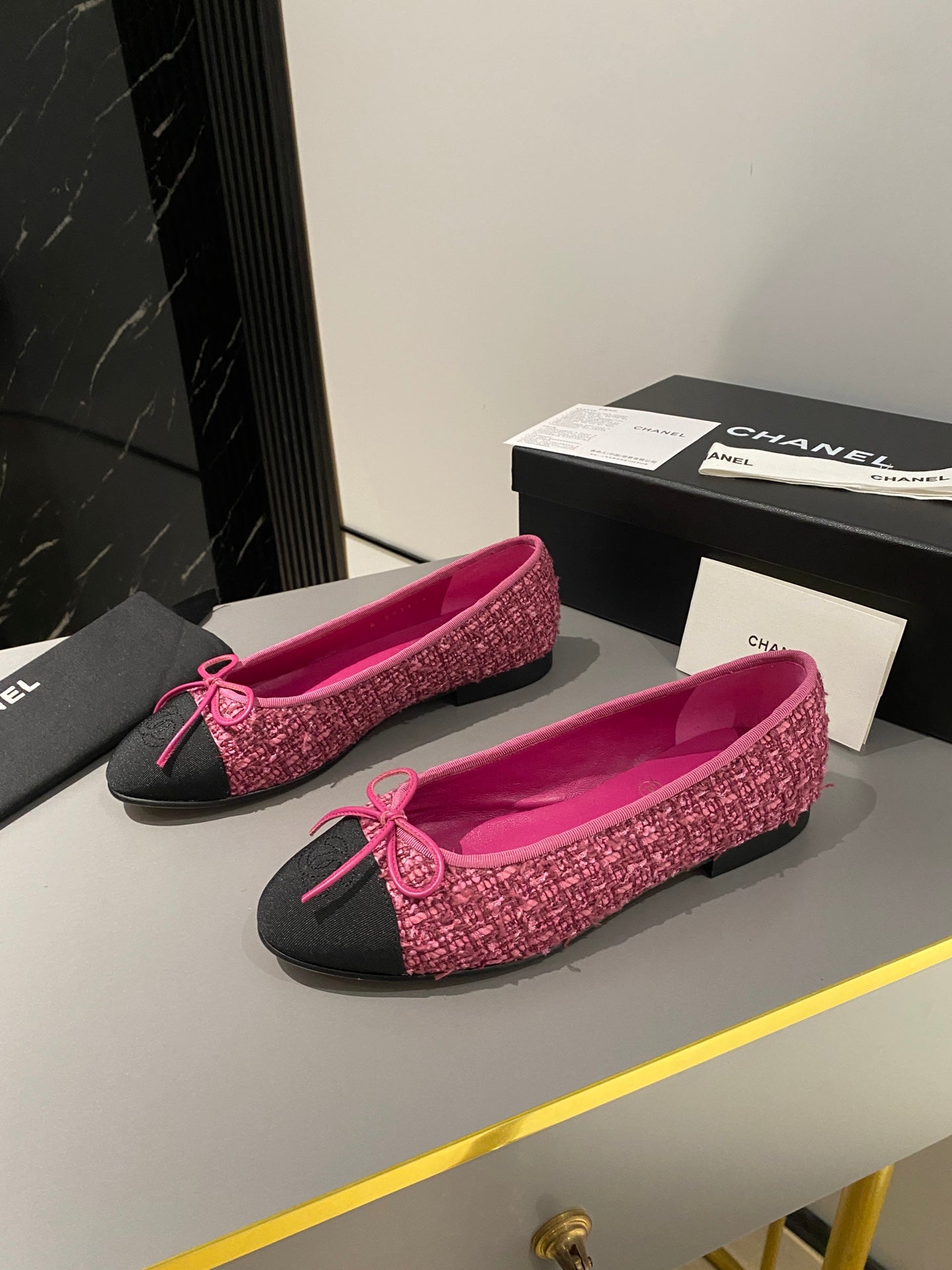 Chanel Classic Tweed Ballerina Flats