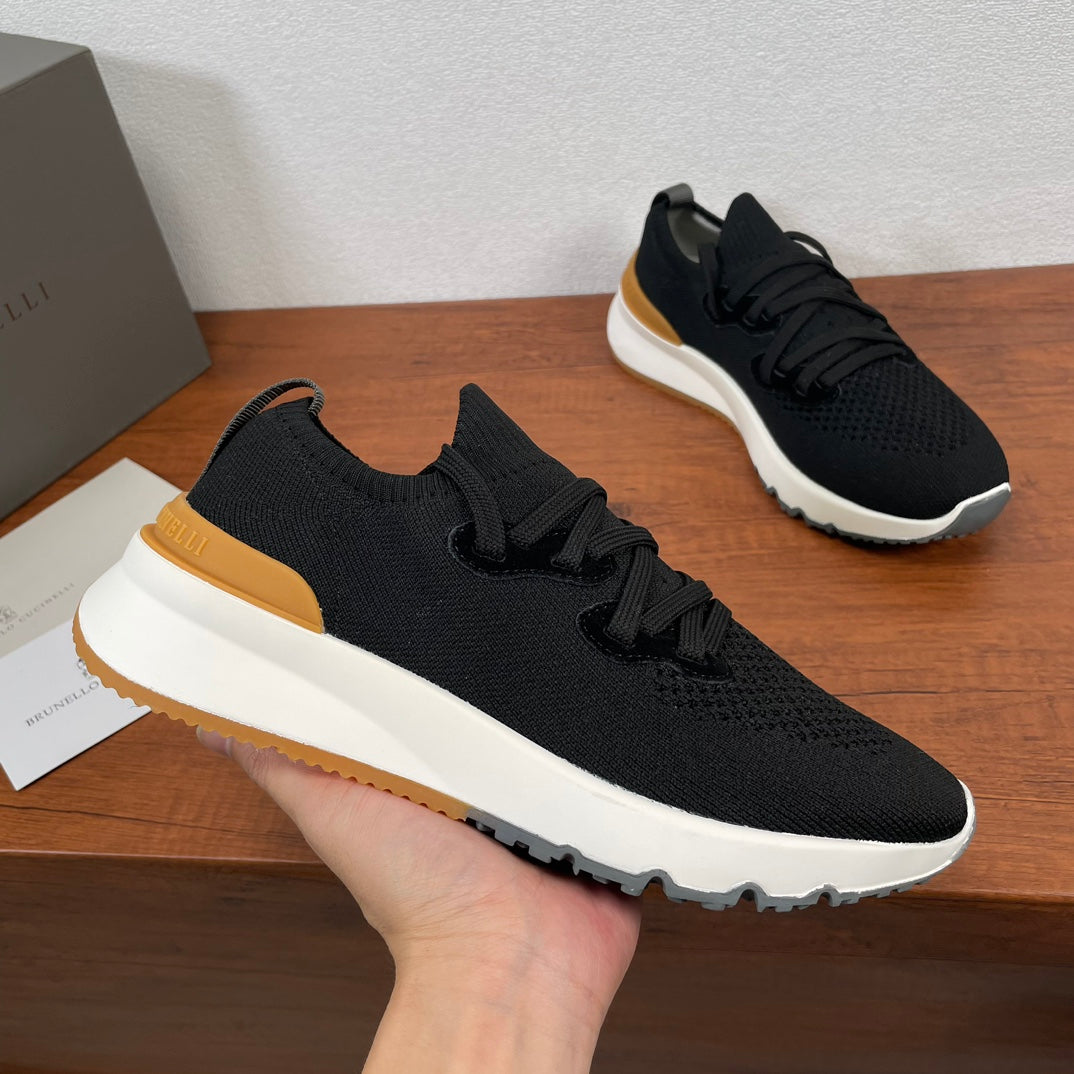 Brunello Cucinelli Cotton Knit Casual Sneakers