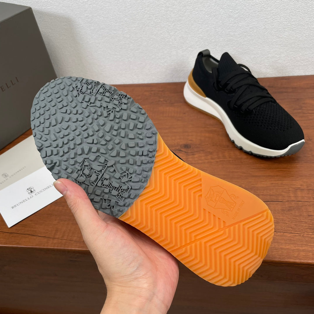 Brunello Cucinelli Cotton Knit Casual Sneakers