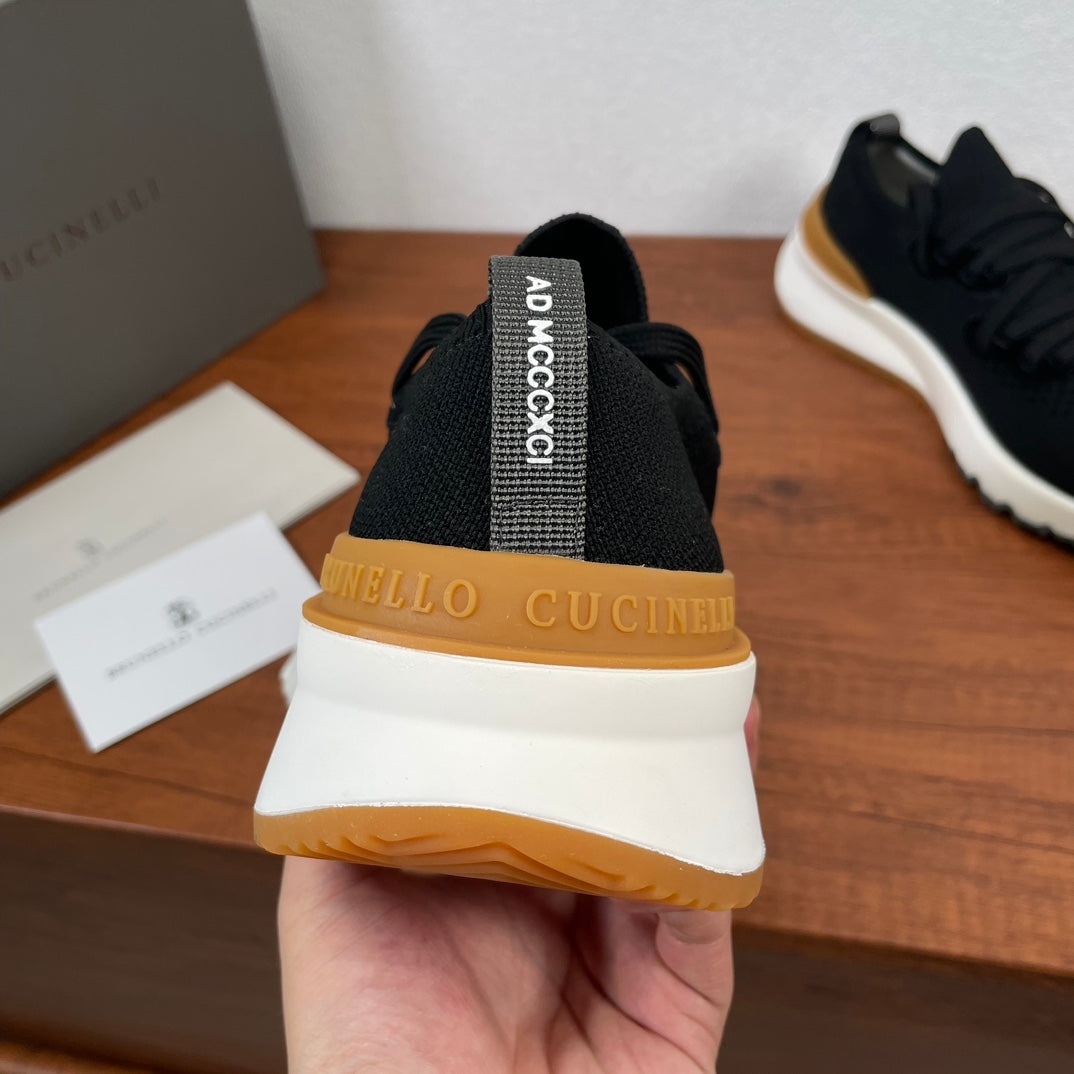 Brunello Cucinelli Cotton Knit Casual Sneakers