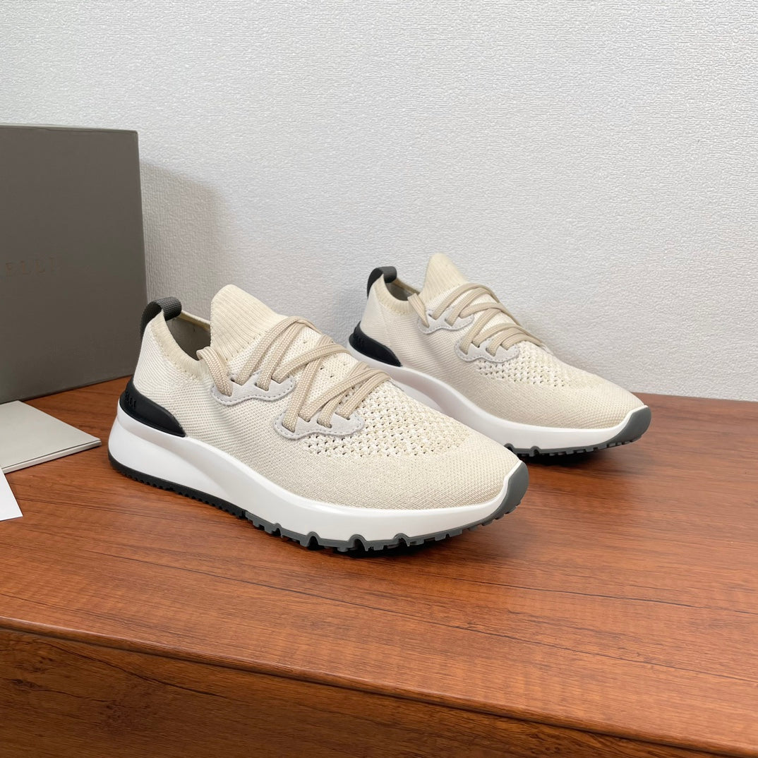 Brunello Cucinelli Cotton Knit Casual Sneakers