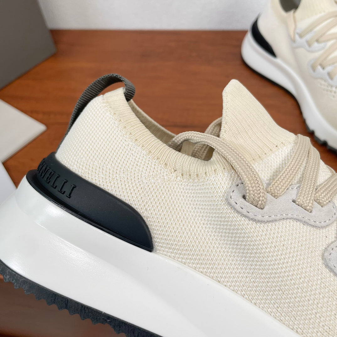 Brunello Cucinelli Cotton Knit Casual Sneakers