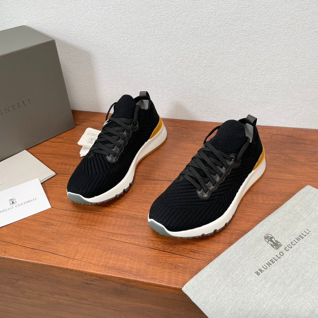 Brunello Cucinelli Cotton Knit Casual Sneakers
