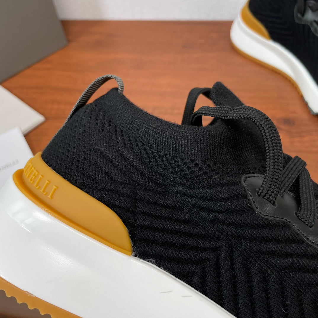 Brunello Cucinelli Cotton Knit Casual Sneakers