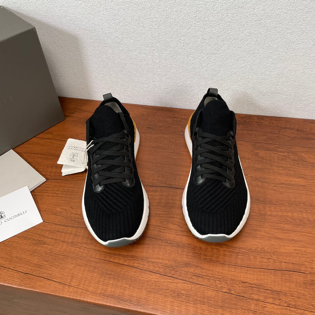 Brunello Cucinelli Cotton Knit Casual Sneakers