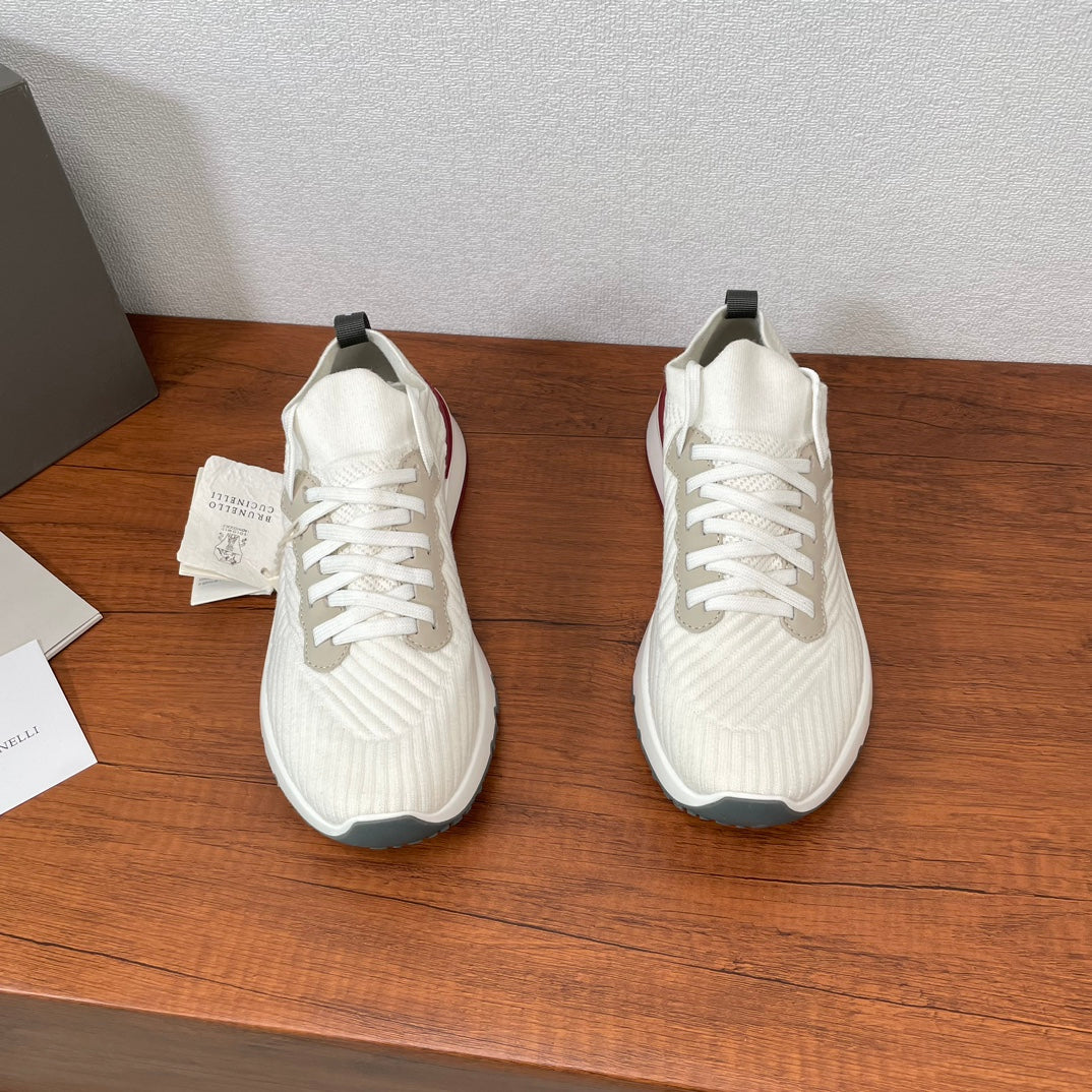 Brunello Cucinelli Cotton Knit Casual Sneakers