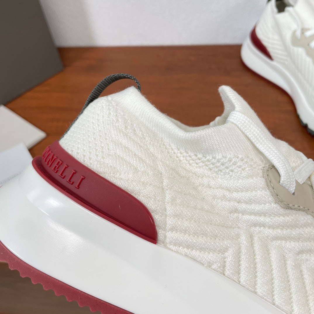 Brunello Cucinelli Cotton Knit Casual Sneakers