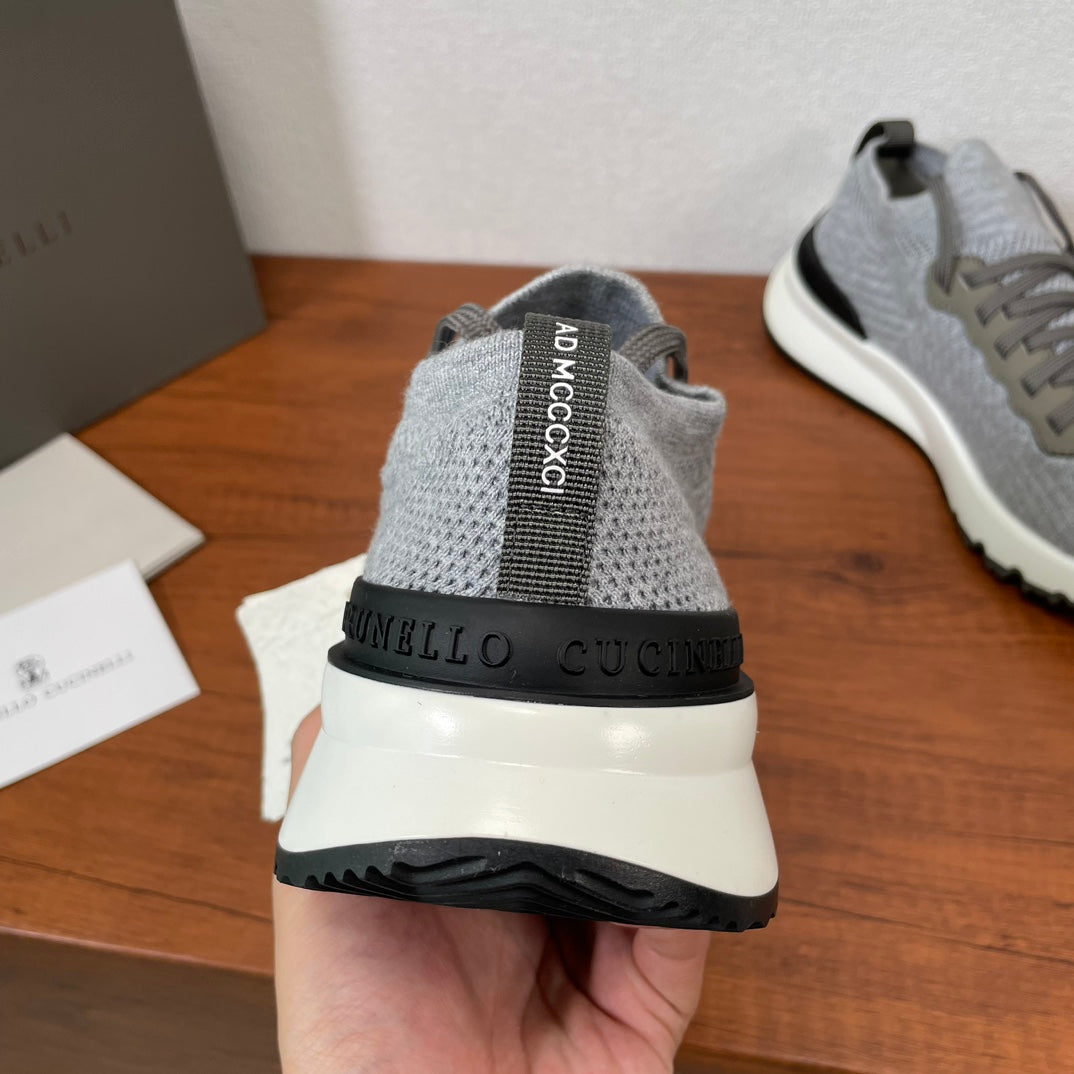 Brunello Cucinelli Cotton Knit Casual Sneakers