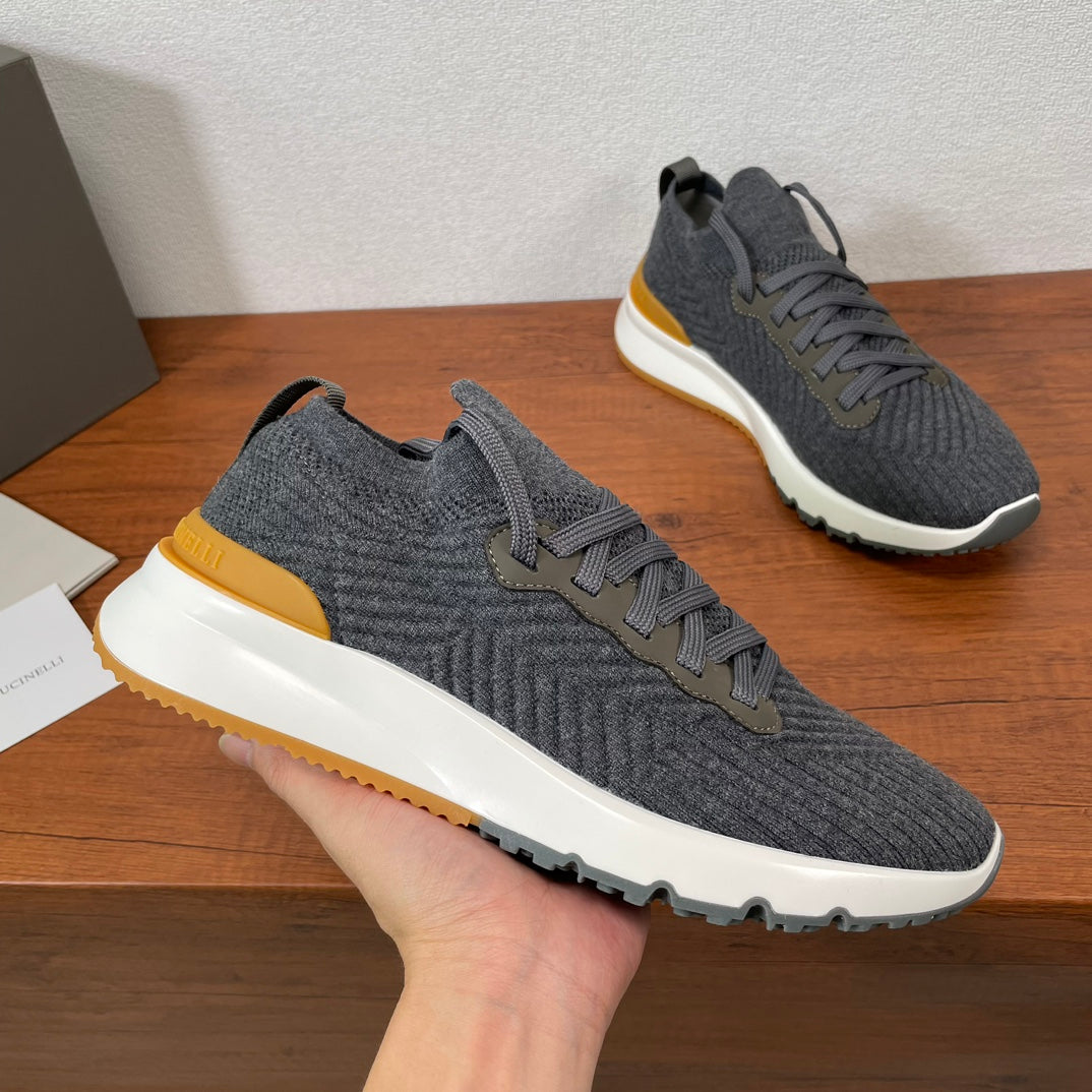 Brunello Cucinelli Cotton Knit Casual Sneakers