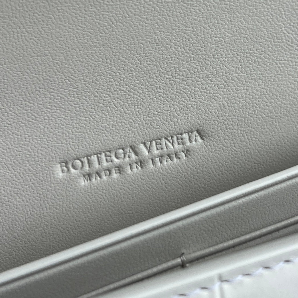 Bottega Veneta Crocodile Embossed Intrecciato Clutch Bag