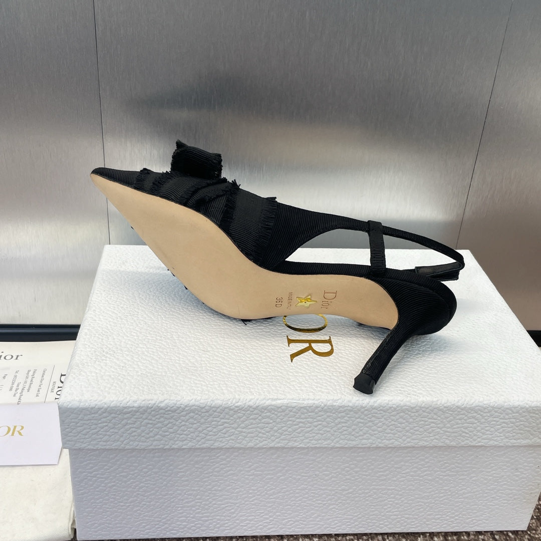 Dior J'Adior Adiorble Tassel Bow Pearl Heeled Sandals – 2024 Spring/Summer Collection