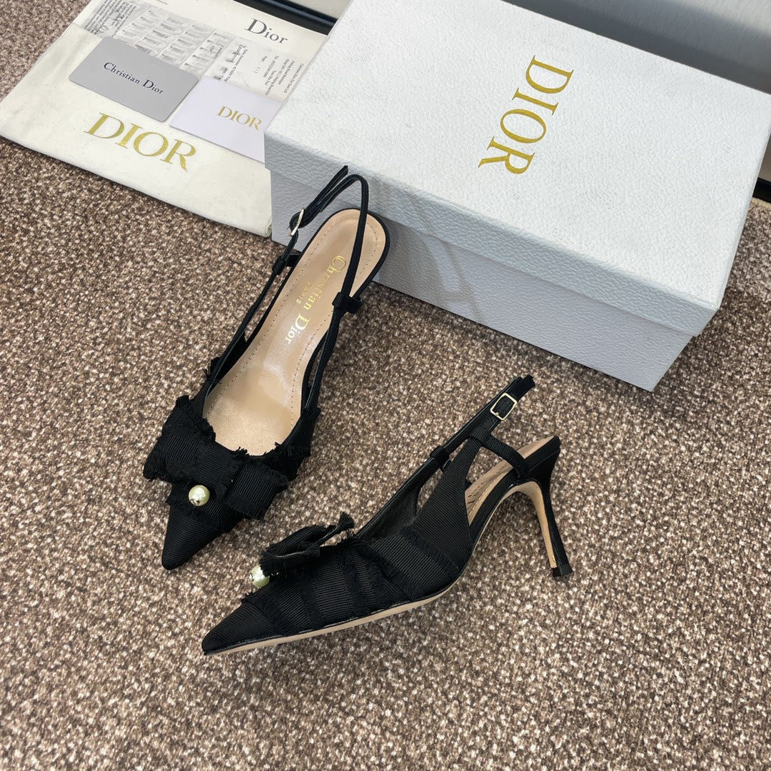 Dior J'Adior Adiorble Tassel Bow Pearl Heeled Sandals – 2024 Spring/Summer Collection