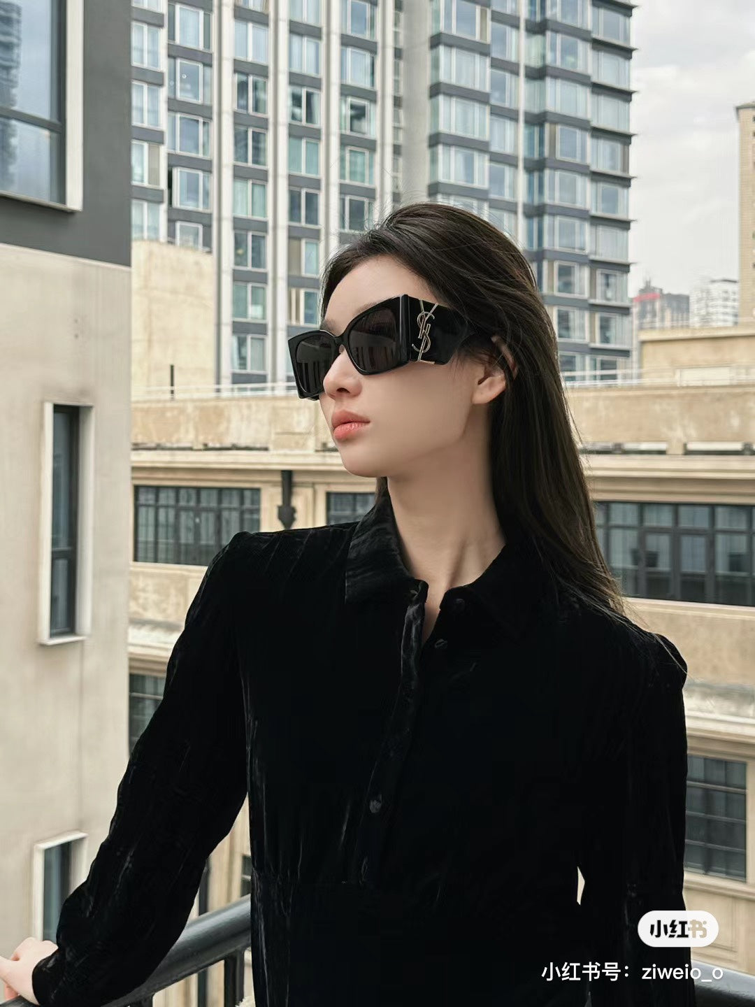 Saint Laurent Large Logo Sunglasses