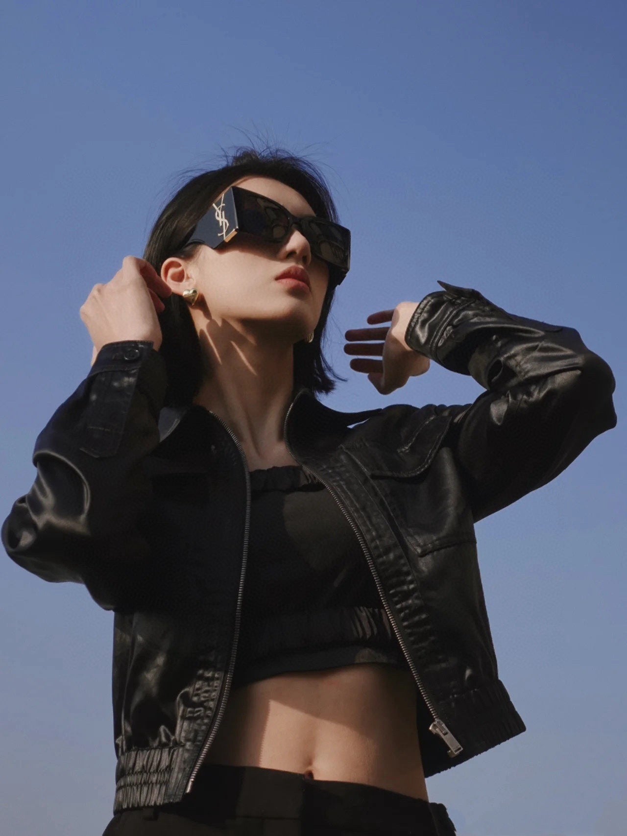 Saint Laurent Large Logo Sunglasses