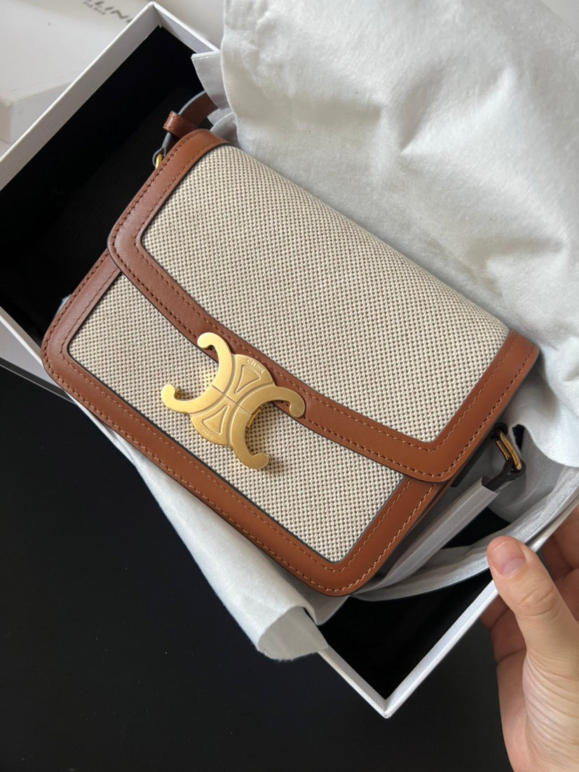 Celine Triomphe Teen Box Leopard Handbag