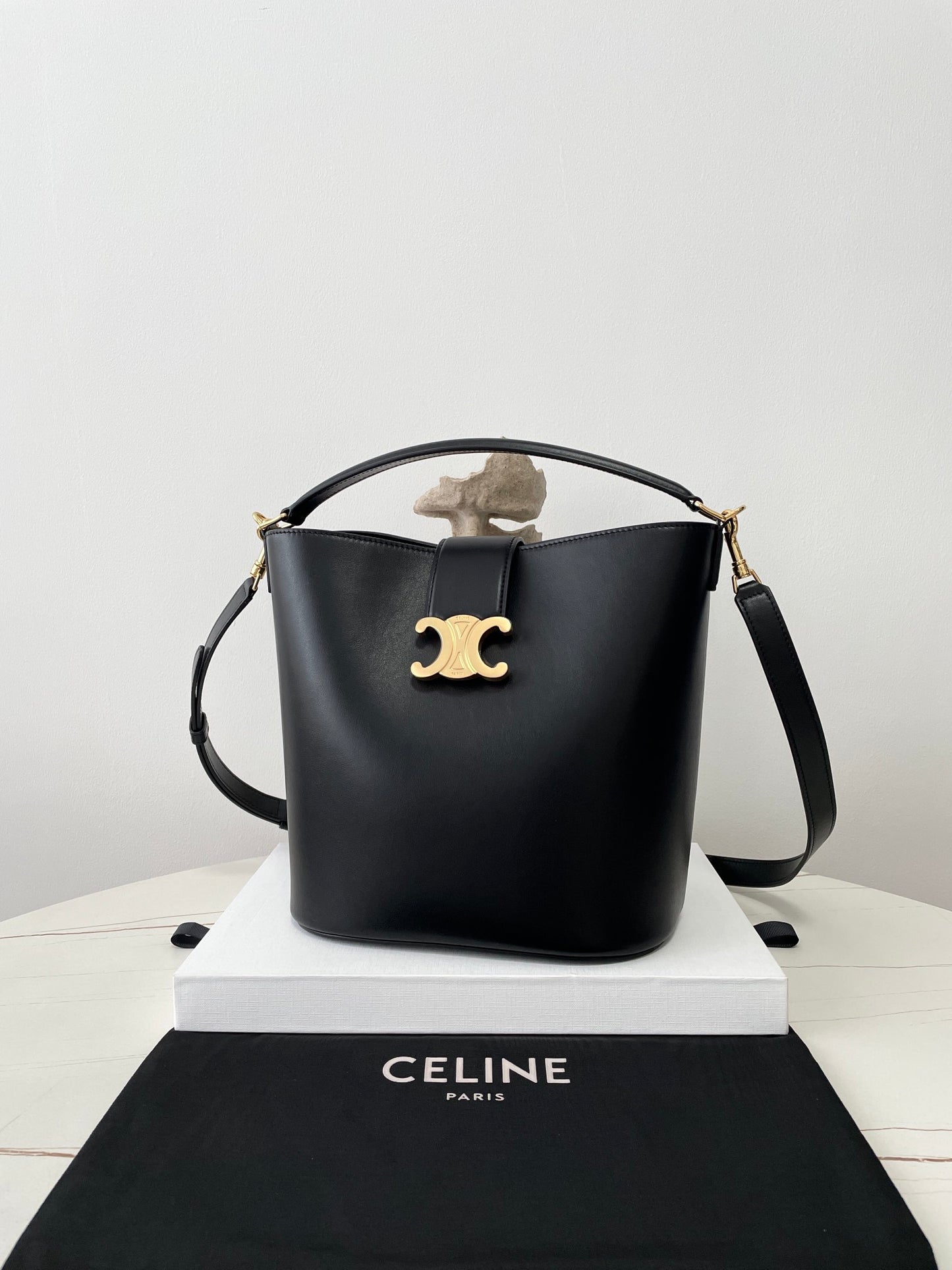 Celine Louise Triomphe Bucket Bag