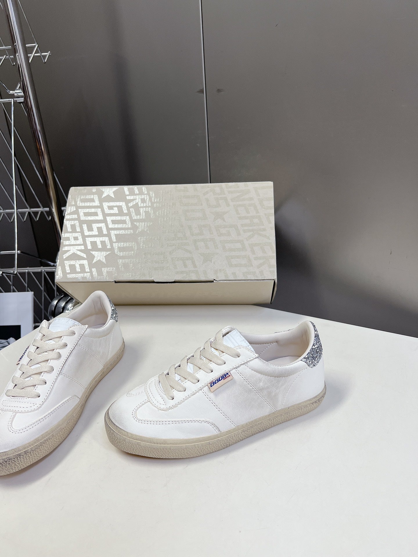 Golden Goose Distressed Leather Sneakers