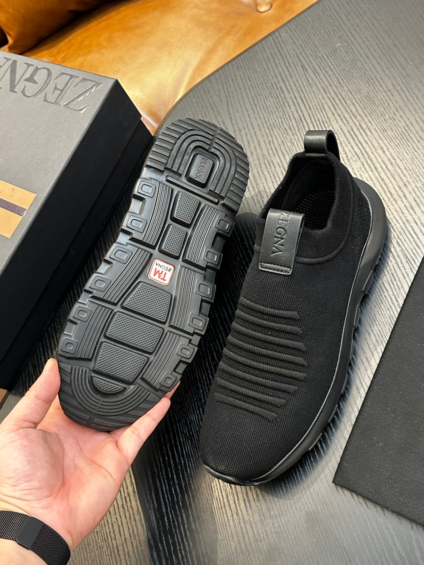 Zegna Techmerino Slip-On Sneakers