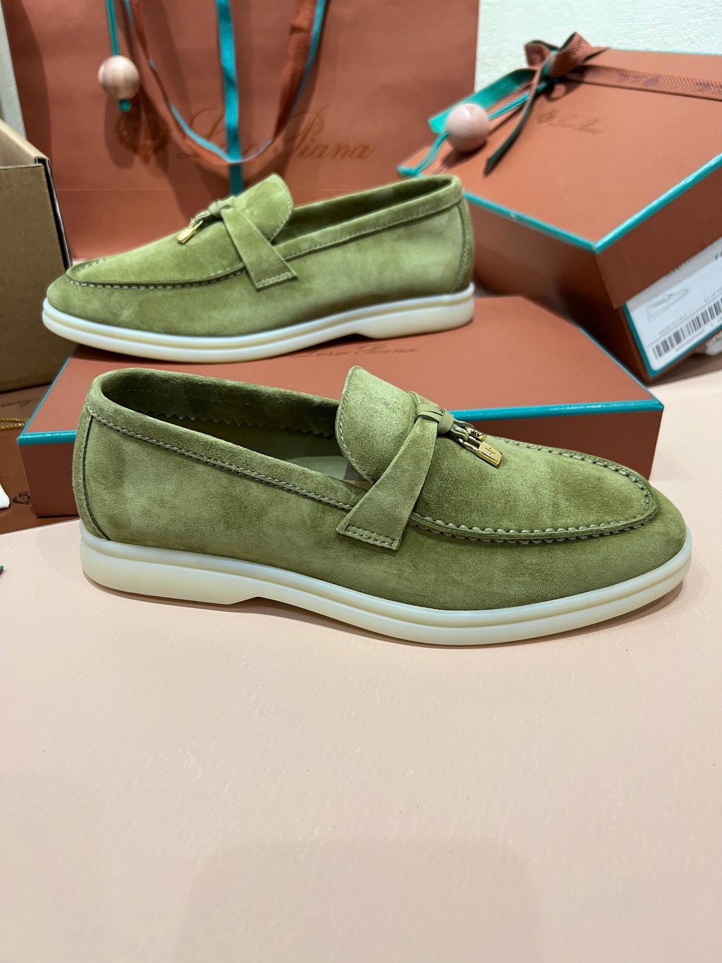 Loro Piana My Charms Suede Loafers