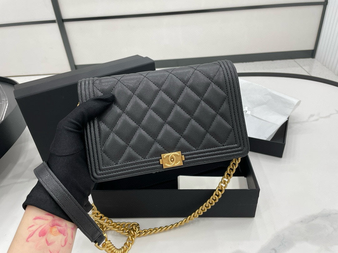 Chanel Boy WOC Pebbled Calfskin Bag – 2022 Collection