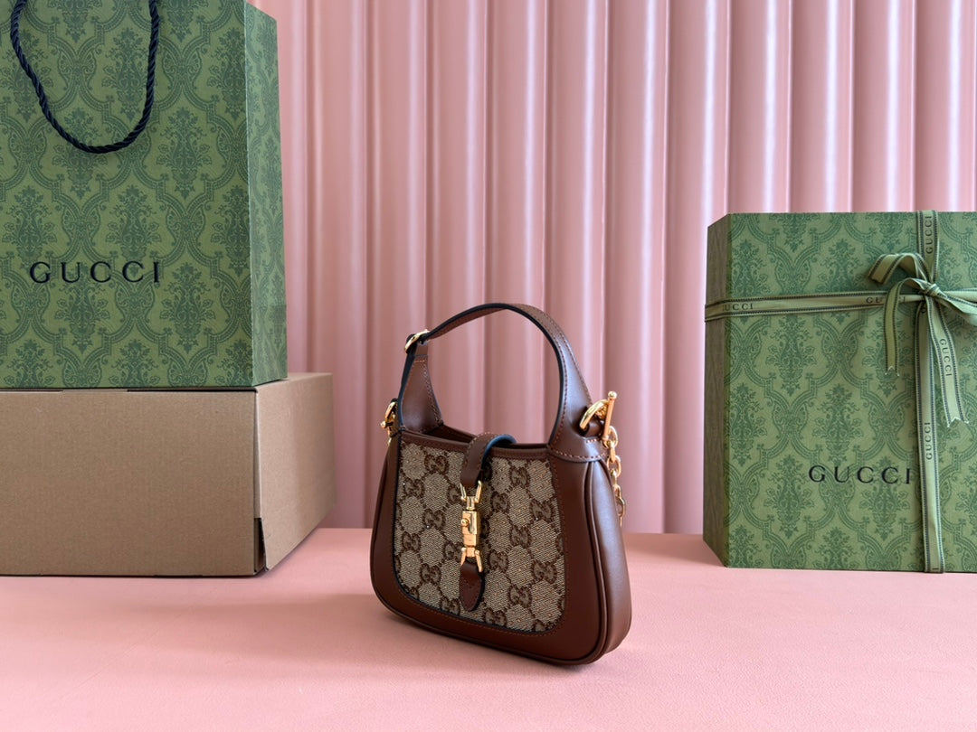 Gucci Jackie 1961 Lizard Rhinestone Tote Bag