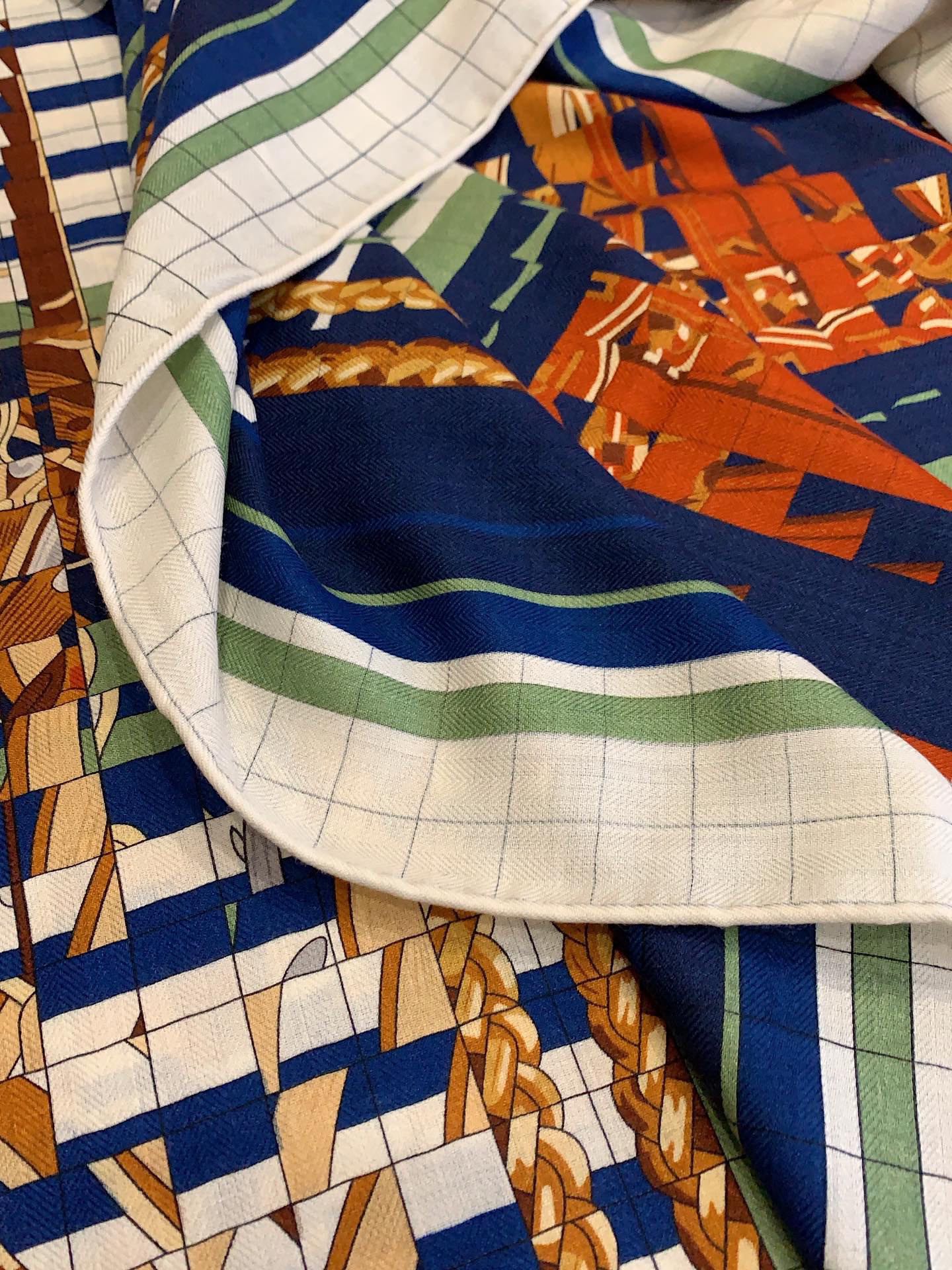 Hermès Pixel Style Double-Sided Scarf – 2024 Collection