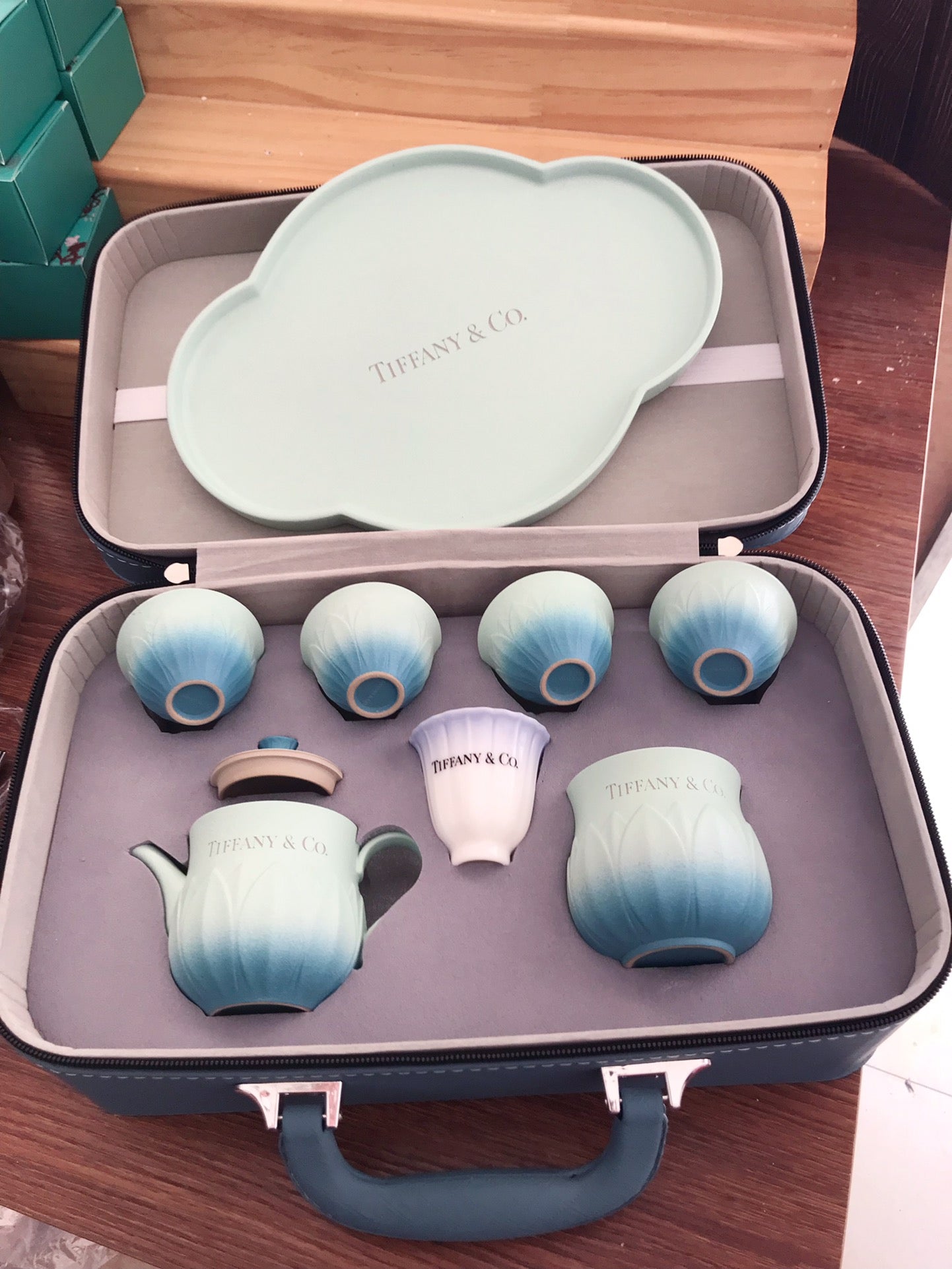 Tiffany & Co. Gradient Ceramic Travel Tea Set