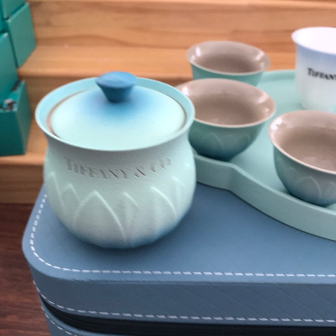 Tiffany & Co. Gradient Ceramic Travel Tea Set