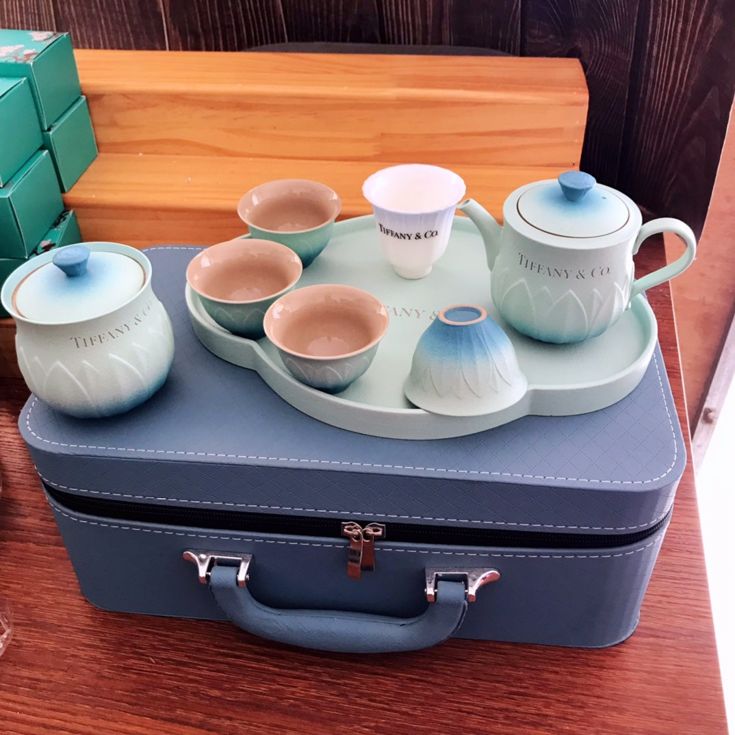 Tiffany & Co. Gradient Ceramic Travel Tea Set