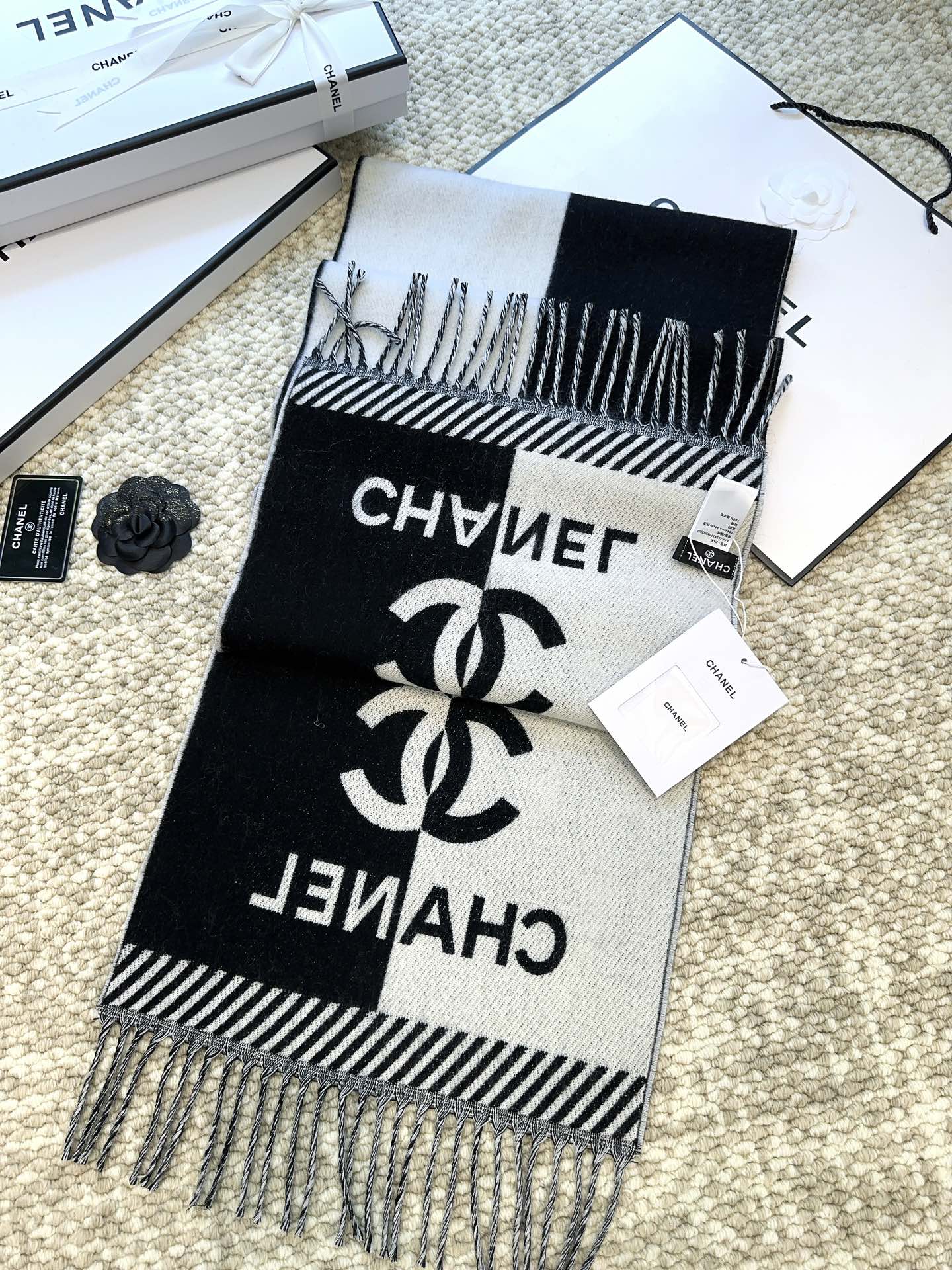 Chanel Double-Sided Jacquard Scarf