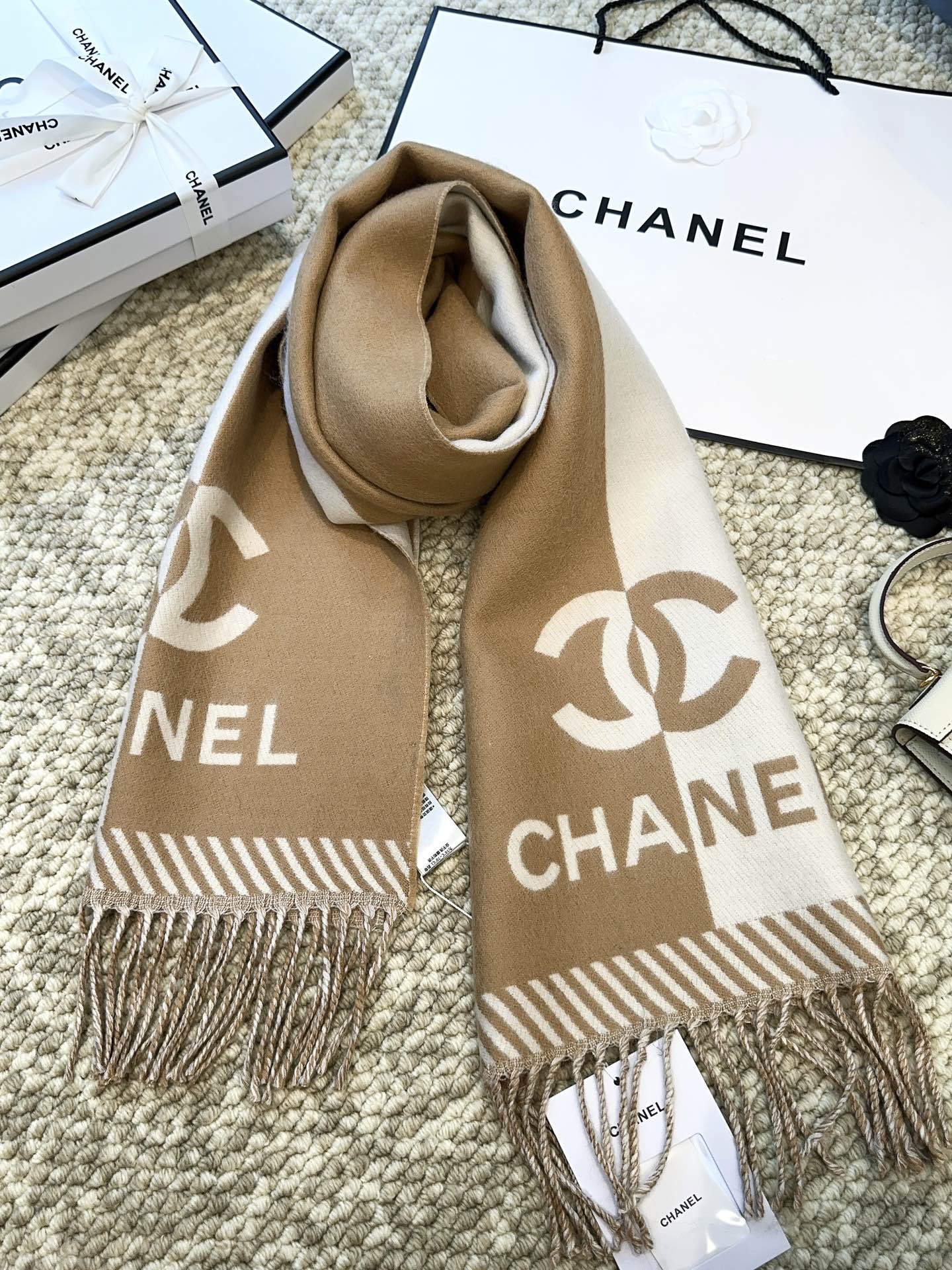 Chanel Double-Sided Jacquard Scarf