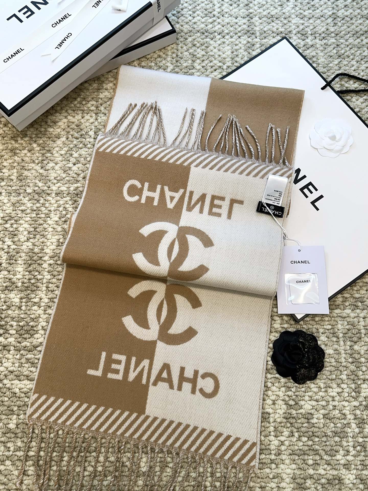 Chanel Double-Sided Jacquard Scarf