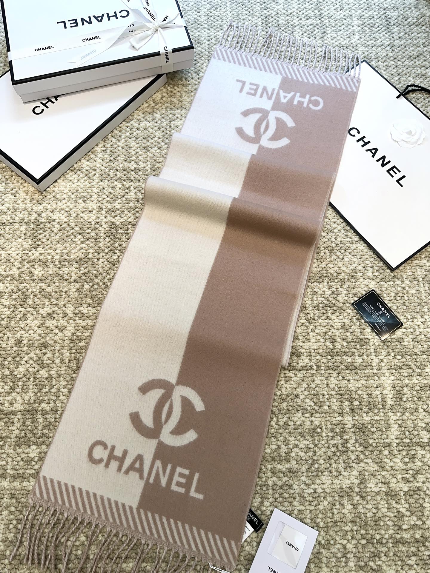 Chanel Double-Sided Jacquard Scarf