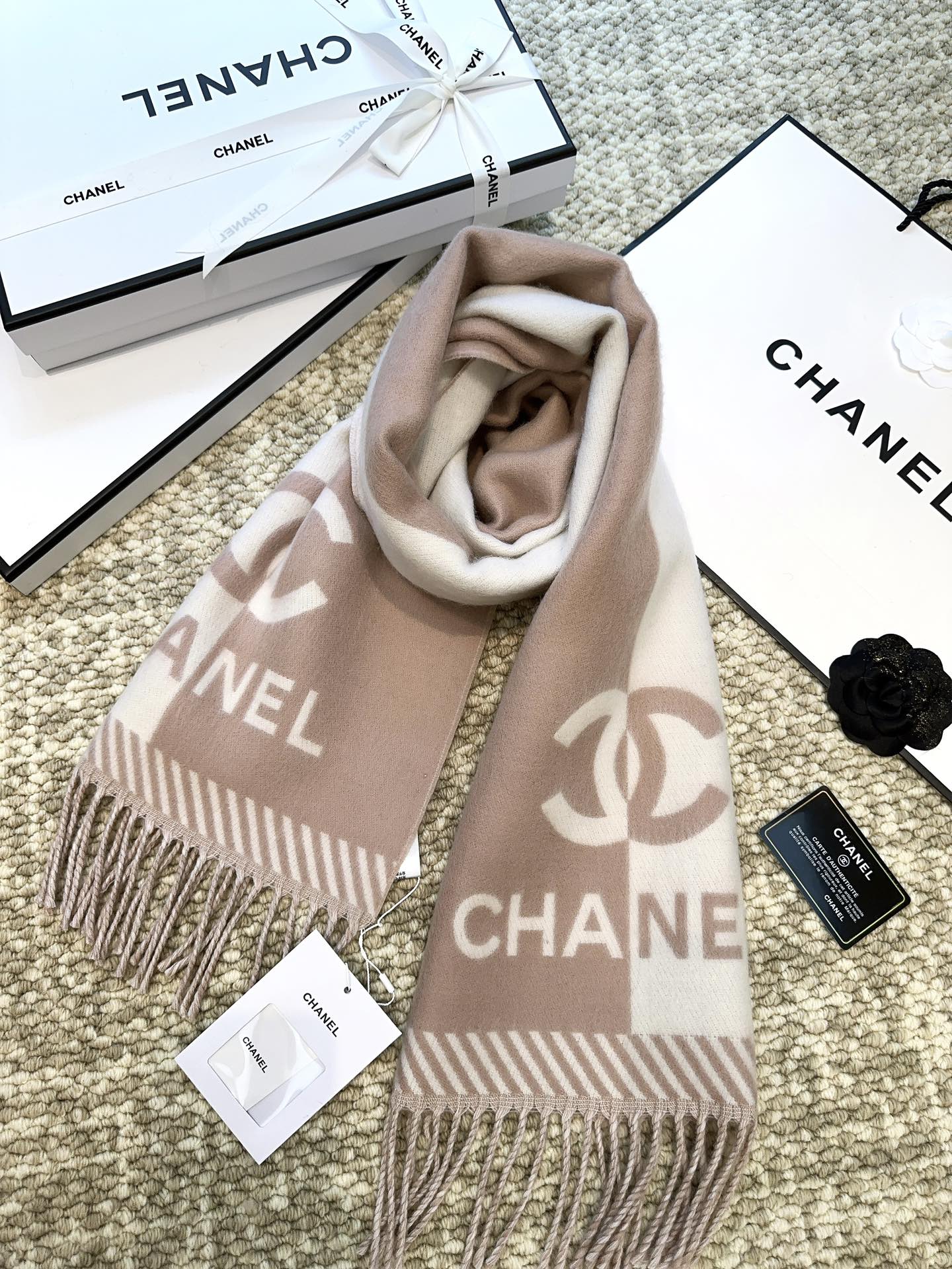 Chanel Double-Sided Jacquard Scarf