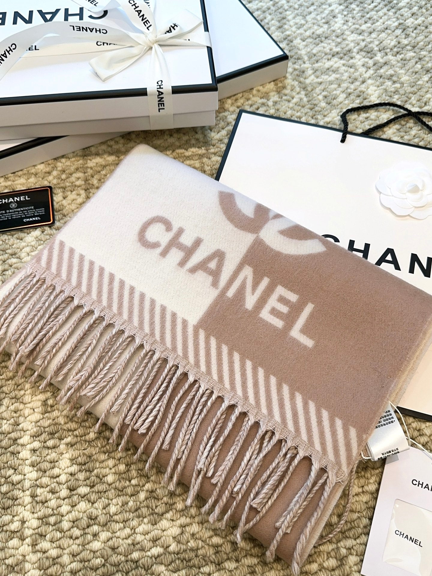 Chanel Double-Sided Jacquard Scarf