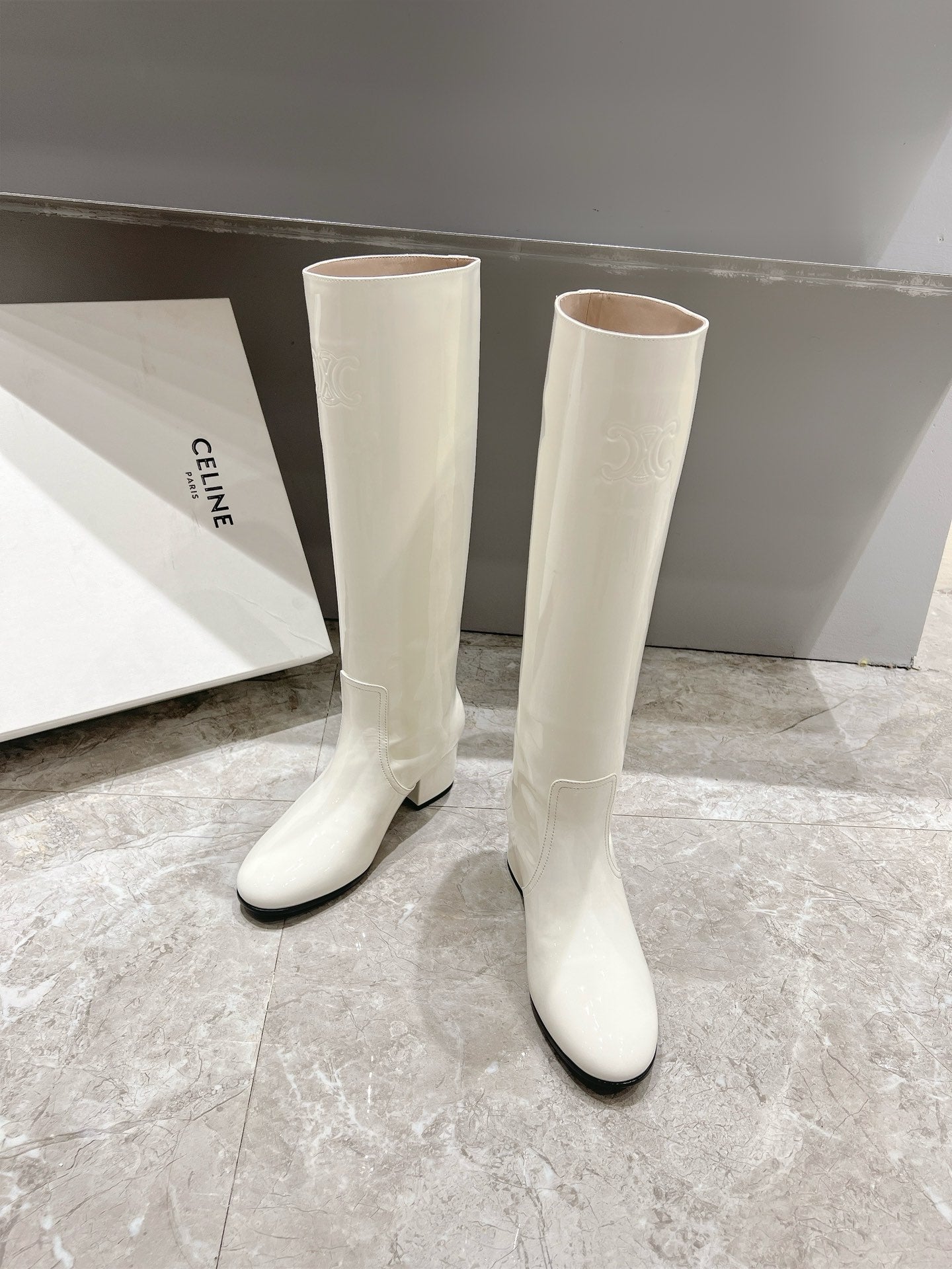 Celine Retro Chunky Heel Knee-High Boots – 24FW