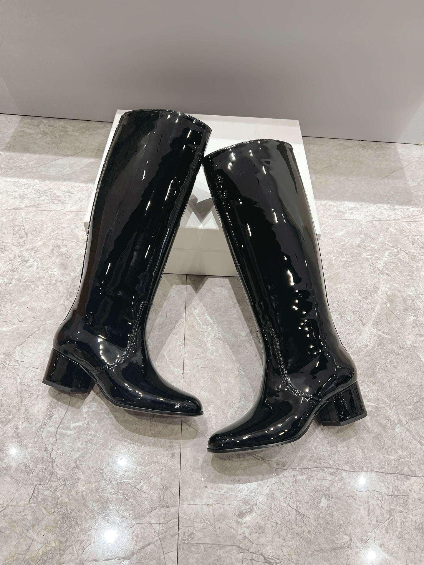 Celine Retro Chunky Heel Knee-High Boots – 24FW