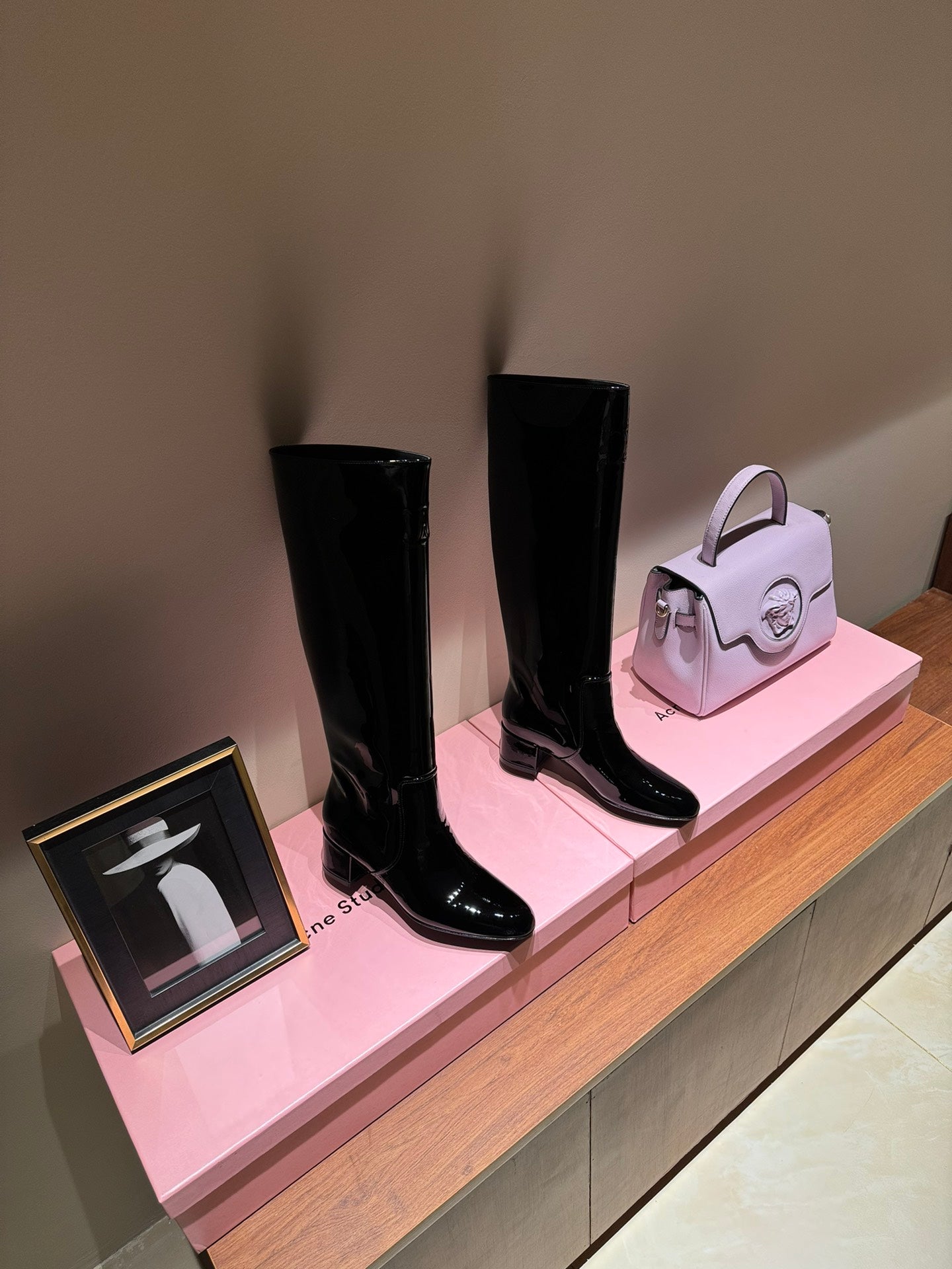Celine Retro Chunky Heel Knee-High Boots – 24SS Autumn/Winter Collection