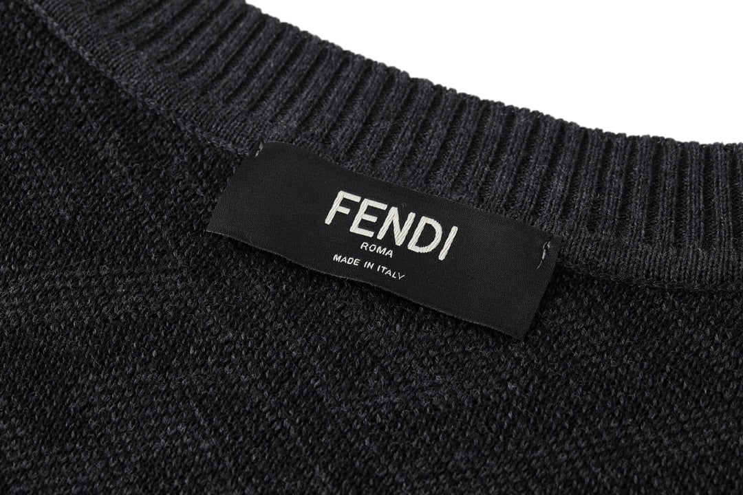 Fendi Jacquard Double F Wool Sweater