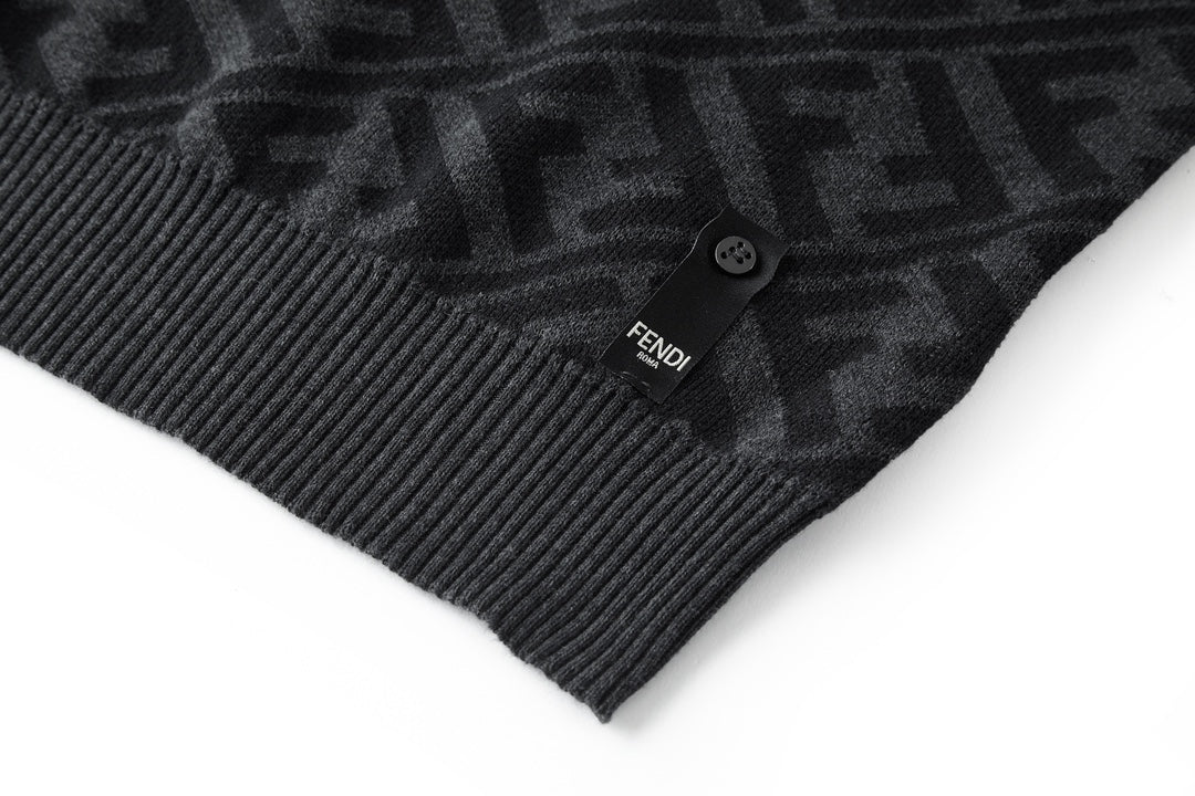 Fendi Jacquard Double F Wool Sweater