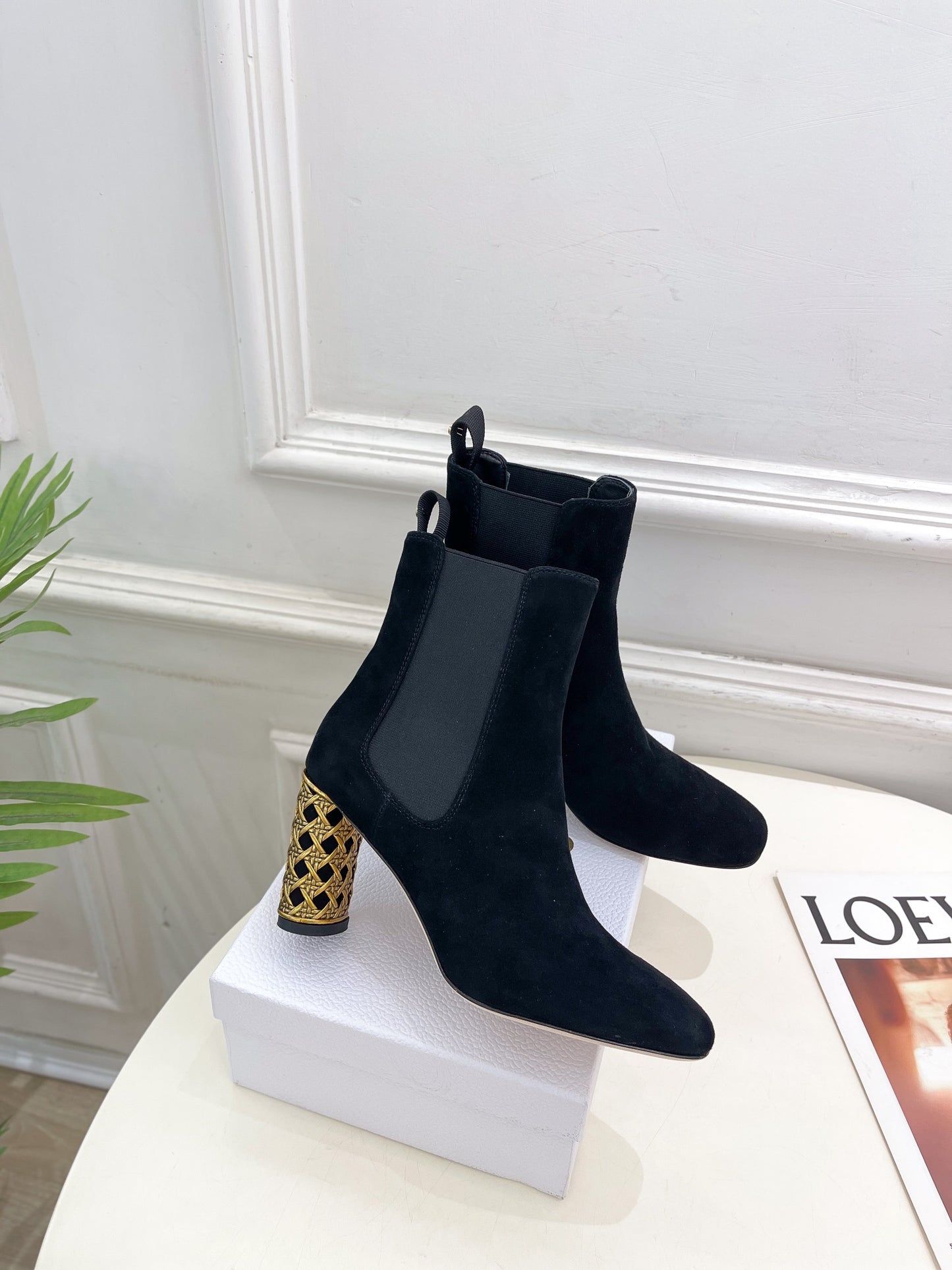 Dior Metallic Cannage Cylindrical Heel Chelsea Boots – 2024