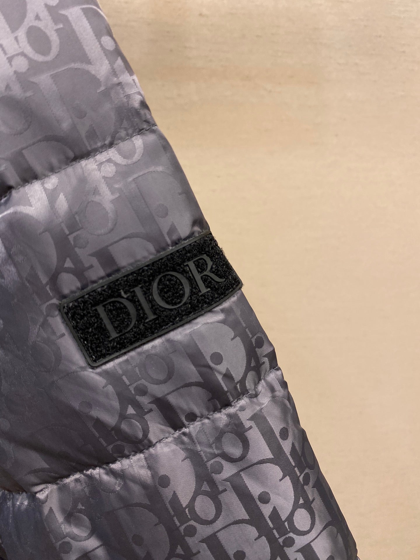Dior Jacquard Logo Unisex Down Puffer Jacket