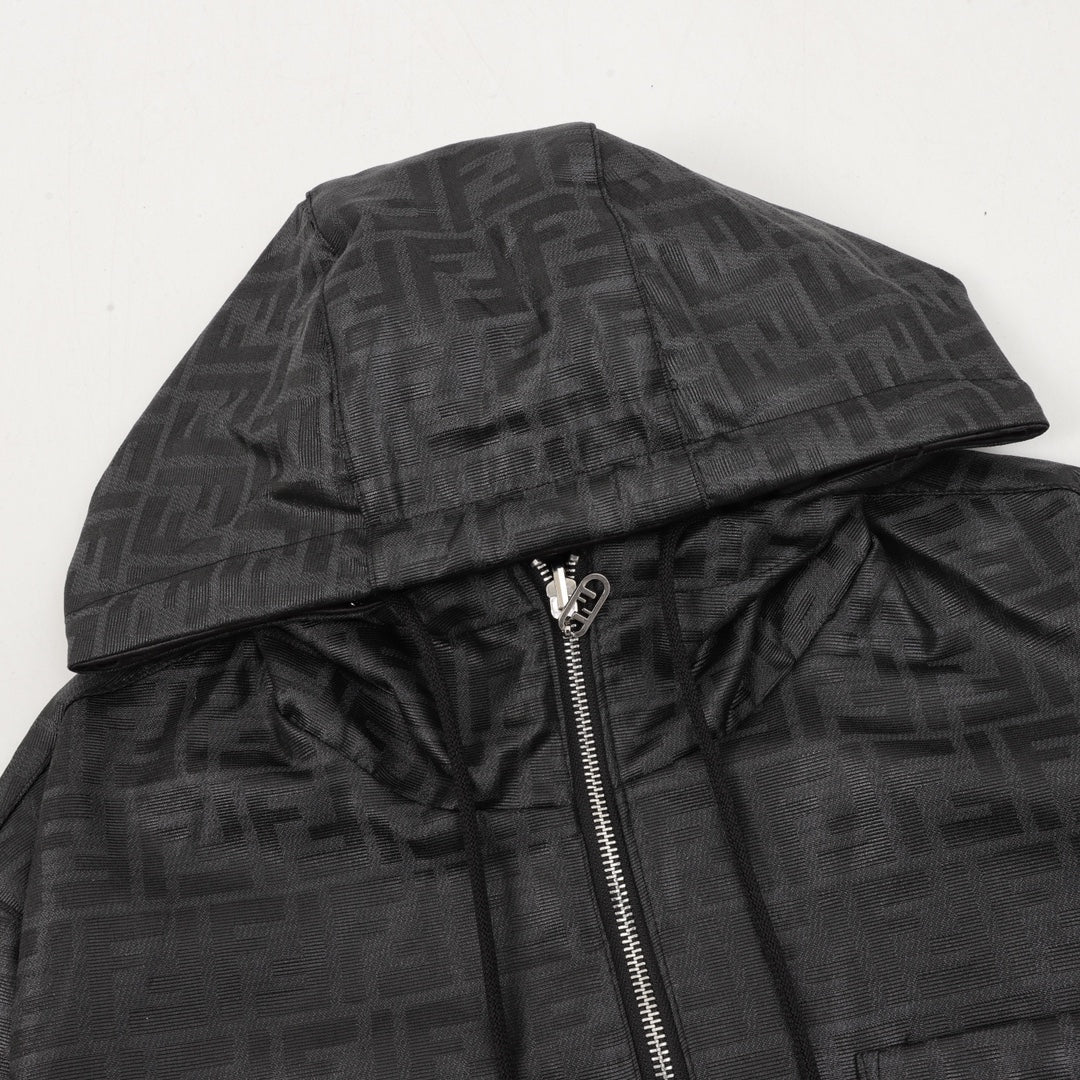 Fendi FF Monogram Full-Zip Windbreaker Jacket