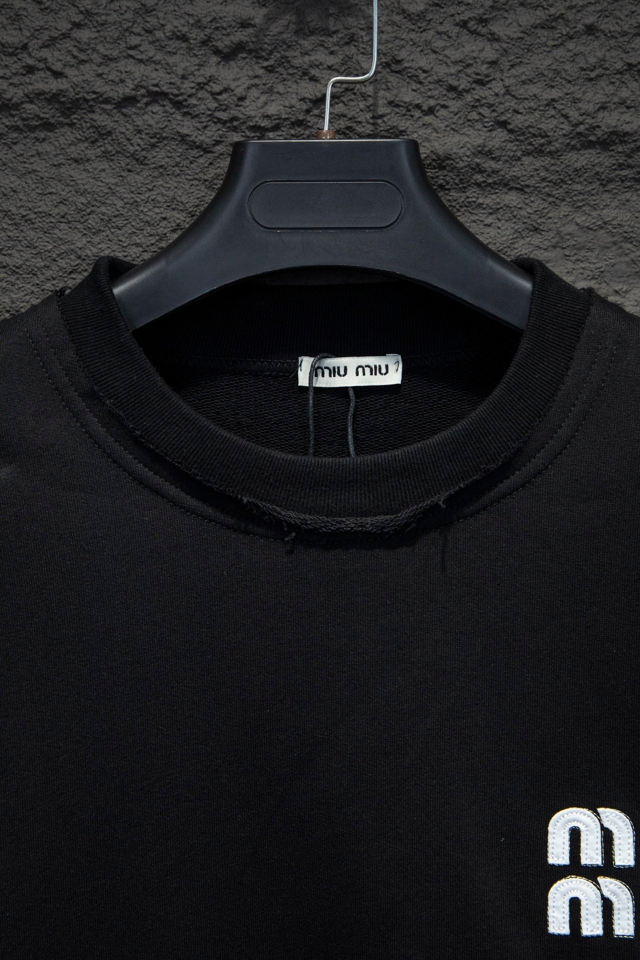 Miu Miu Embroidered Oversize Cotton Sweatshirt