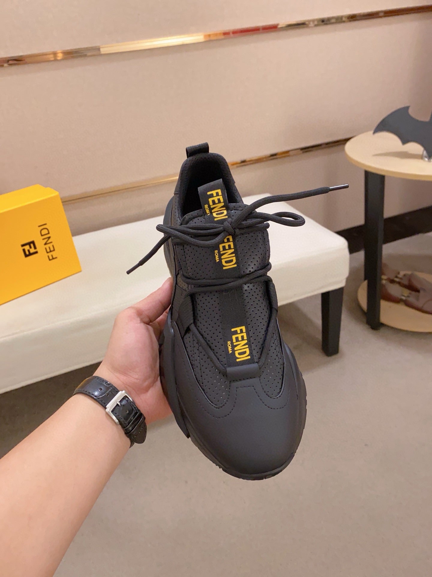 Fendi Men's Casual Leather Sneakers – 2025 Collection