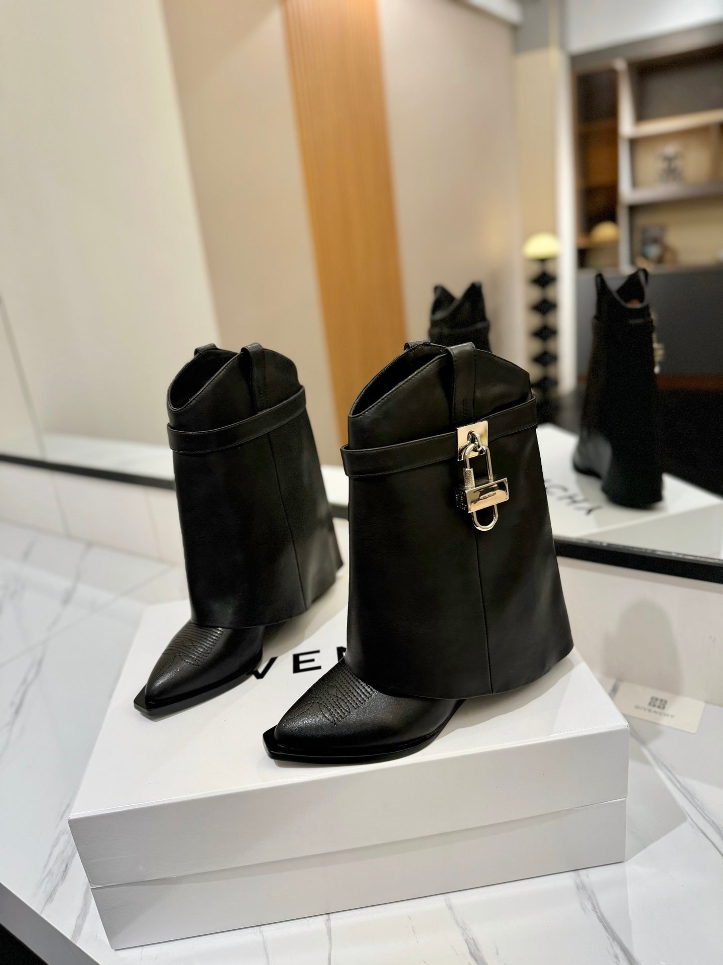 Givenchy High-Heel Embroidered Long Boots – 2024 SS